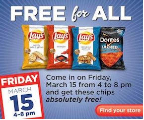 Kroger: Free Lays & Doritios Chips 3/15 :: Southern Savers