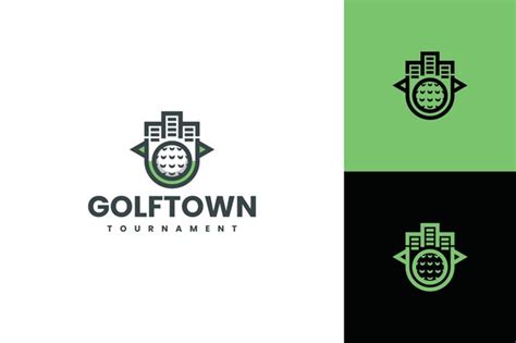 City golf logo vector | Premium Vector