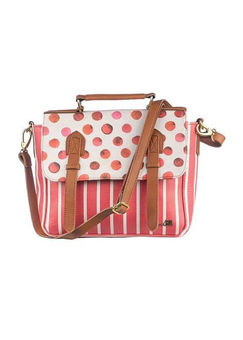 Get The Polka Stripe Satchel Bag at ₹ 1100 | LBB Shop