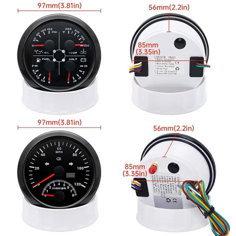 Buy ARTILAURA Speedometer Gauge Set - GPS Speedometer with Tachometer ...
