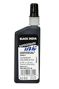 Koh-I-Noor Universal Rapidograph Waterproof Ink, Black : Amazon.in ...