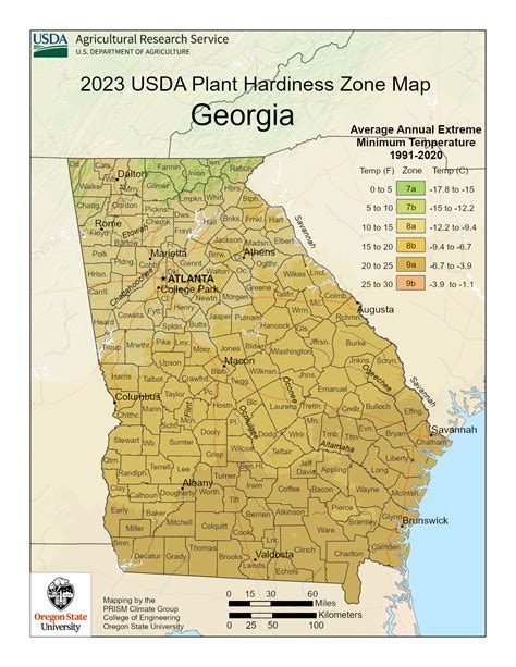 Understanding The USDA Plant Hardiness Zone Map For Georgia - Sundance ...