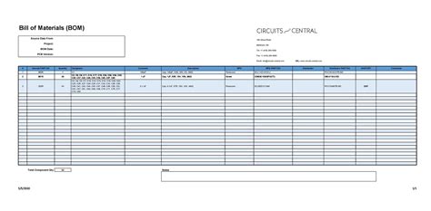48 FREE Bill Of Material Templates (Excel & Word) ᐅ TemplateLab