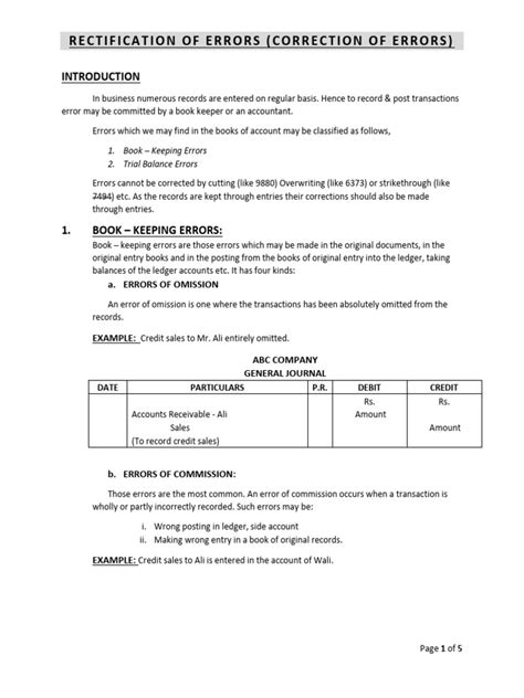 Image result for Rectification of Errors Format