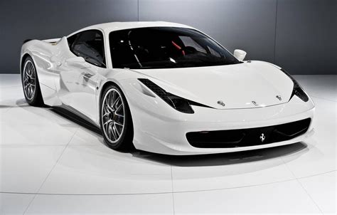 Download Caption: A Majestic White Ferrari in Full Glory Wallpaper | Wallpapers.com