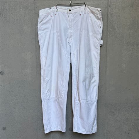 80’s “Carhartt” Dounble Knee Painter Pants “White” | Pigsty Harajuku
