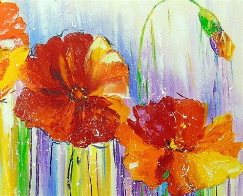 Abstract flowers Painting by Olha Darchuk - Jose Art Gallery