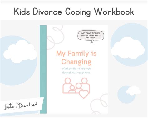 Childrens Divorce Coping Worksheets Separation Journal Coping Skills Therapy Bundle Kit ...