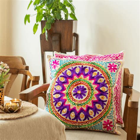 Mandala Aari Embroidery Cushion Cover | Atrangi Studio