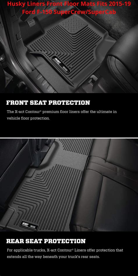 Husky Liners 53341 Black X-act Contour Front Floor Mats for 15-19 Ford ...