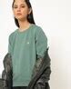 Buy Green Sweatshirt & Hoodies for Women by MADAME Online | Ajio.com