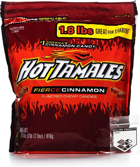 Amazon.com: Hot Tamales Cinnamon Chewy Candy Pack of 1 Big Bag - 1.8lb ...