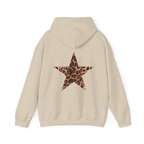 Leoprad Star Hoodie, Y2k Hoodie, Leopard Print Unisex Heavy Blend ...