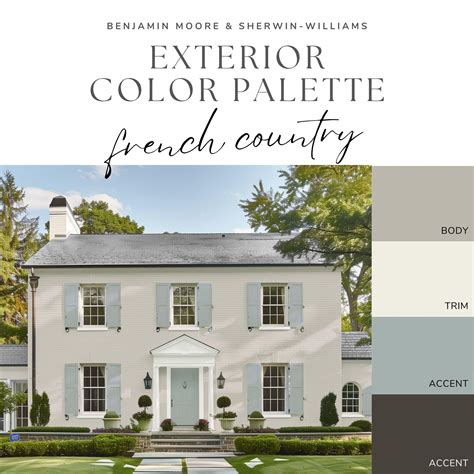 Exterior Paint Color Palette - French Country - Etsy Canada