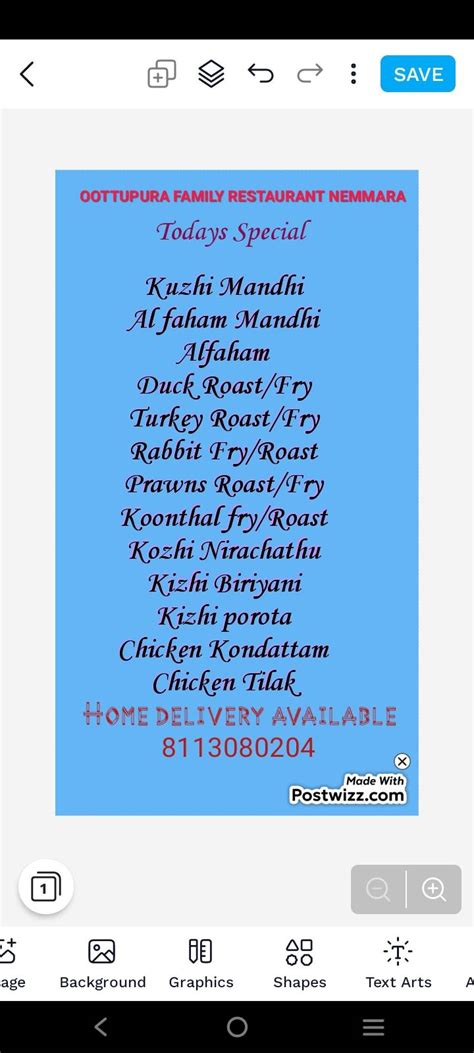 Menu at Oottupura family restaurant nemmara, Nenmara