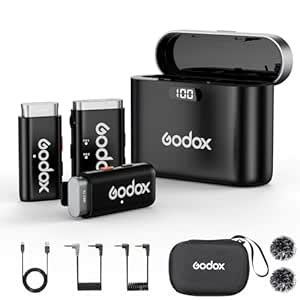 GODOX WEC Wireless Lavalier Microphone 24H 200m Wireless Range Lavalier ...