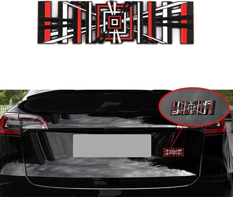 YHCDSEA Automotive 3D Alloy Plaid Badge Sticker Mark Car Emblem Plaid Badge Decor Compatible for ...