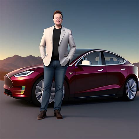 3D rendering of Elon Musk full body looking directly at the camera ...