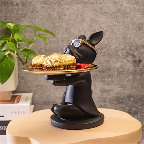 Sturdy Dog Statue With Tray – Smokey Cocktail