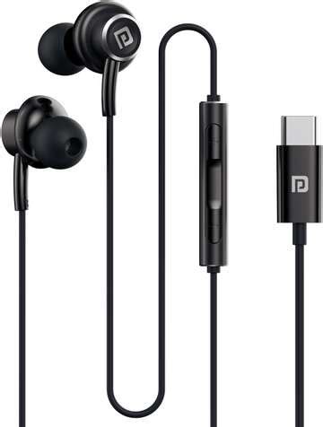 PTron Pride Bliss Type C IEM Earphone with HD mic, In-Line Controls & 1 ...