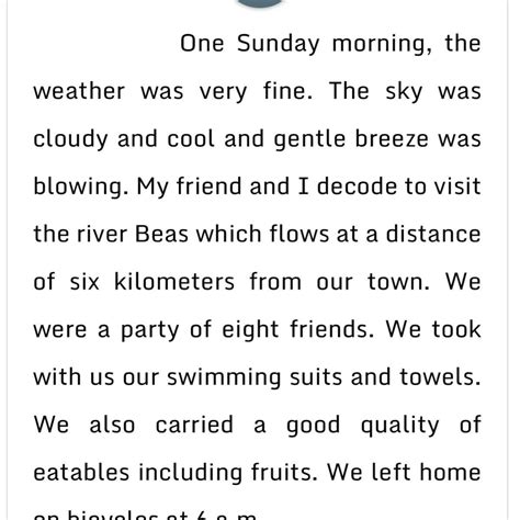 Write a paragraph about enjoying ur picnic experience - Brainly.in