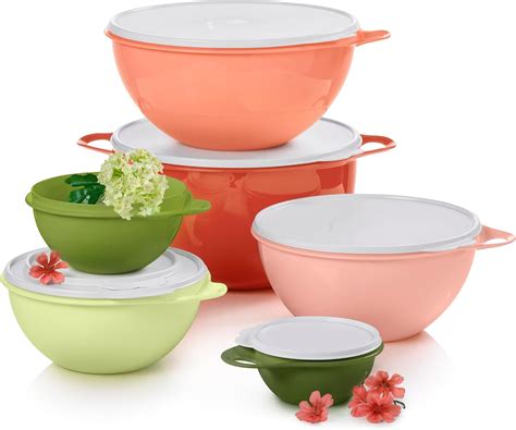 Tupperware Thatsa Bowl Collection 5 Bowl Food Storage Container Set ...