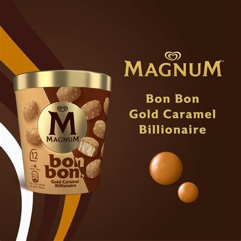 Magnum Bon Bon Gold Caramel Billionaire Ice Cream Frozen Snack ...