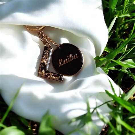 🔤 Custom Resin Keychain – Letter & Name Block Edition – Handarted