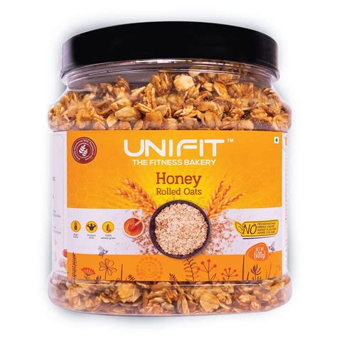 UNIFIT Honey Rolled Oats | Honey Oats | Healthy Breakfast | Rich Sourc ...