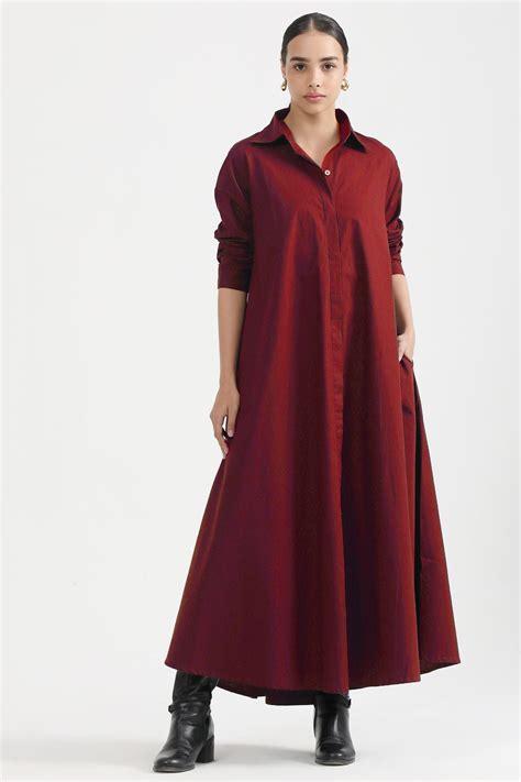 Massimo Shirt Dress - Royal Maroon – D.ARTISTS