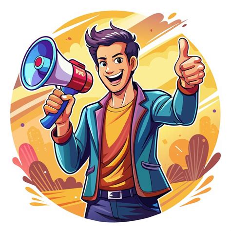 A cartoon of a man giving a thumbs up sign | Premium AI-generated vector