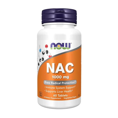 Buy Now Foods NAC 1000mg (N-Acetyl Cysteine) | Free Radical Protection ...