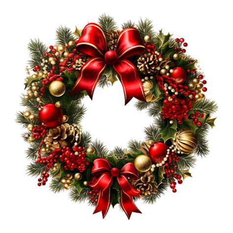 Beautiful Christmas Wreath. 24696445 PNG