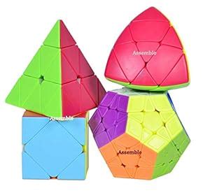Buy Assemble Own Stickerless Mastermorphix , Megamix & Skewb,& Pyramid ...