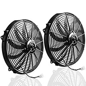 AUTOSAVER88 12V High-Performance Black Electric Radiator Cooling Fan ...
