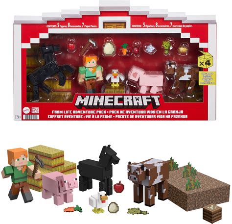 Buy Minecraft Farm Life Adventure Pack Figures, Accessories And ...