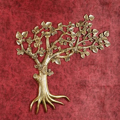 Buy Brass superfine wall hanging Kalpavriksha tree - Budhshiv.com