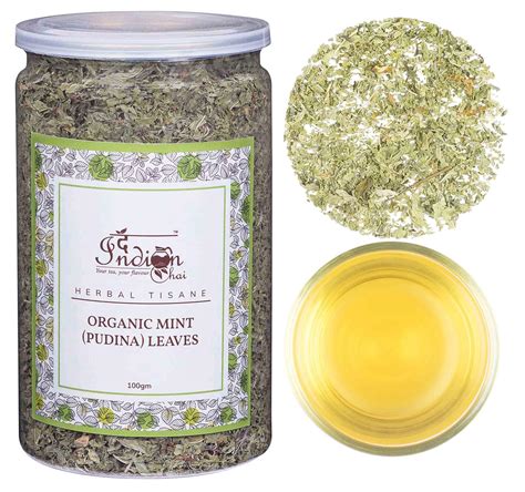 The Indian Chai - Organic Mint Tea (Pudina) Leaves 100g : Amazon.in ...