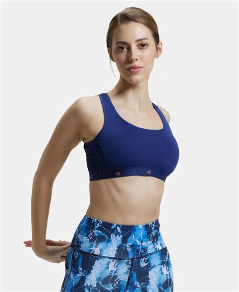 Buy Wirefree Padded Tactel Nylon Elastane Full Coverage Racerback ...