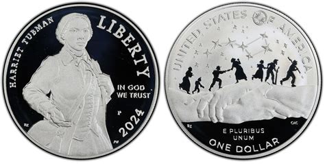 2024-P $1 Harriet Tubman, DCAM (Proof) Modern Silver and Clad ...