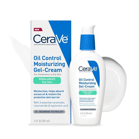 CeraVe Oil Control Moisturizing Gel-Cream | Face Moisturizer for Oily Skin | Niacinamide ...