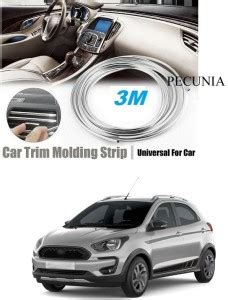 PECUNIA Chrome Sticky Car Door Edge Scratch Guard Trim Molding ...