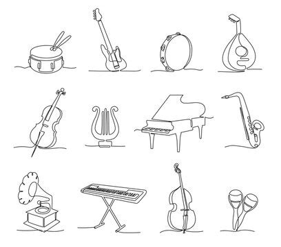 How to Draw Musical Instruments 的图像结果