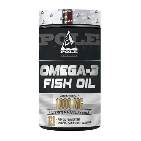 Pole Nutrition Omega 3- Fish Oil-1000mg - 120 Soft gels| High Potency ...