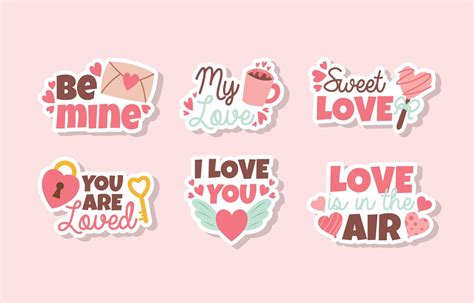 Valentine Chat Doodle Element Sticker Collection 17216195 Vector Art at ...