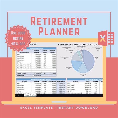 Excel Retirement Planner 的图像结果