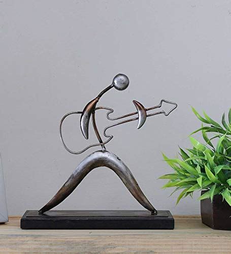 Buy Vedas Exports Grey Iron Guitar Abstract Table Decor Figurine ...