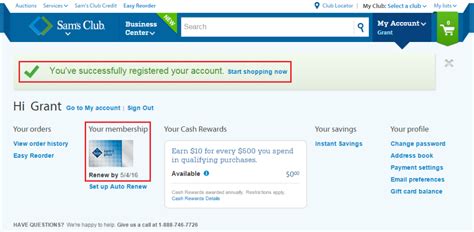Image result for Sam's Club My Account