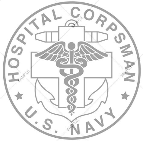 Navy Hospital Corpsman Seal Logo Vector SVG PNG for Engraving and ...
