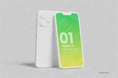 Premium PSD | Clay smartphone mockup